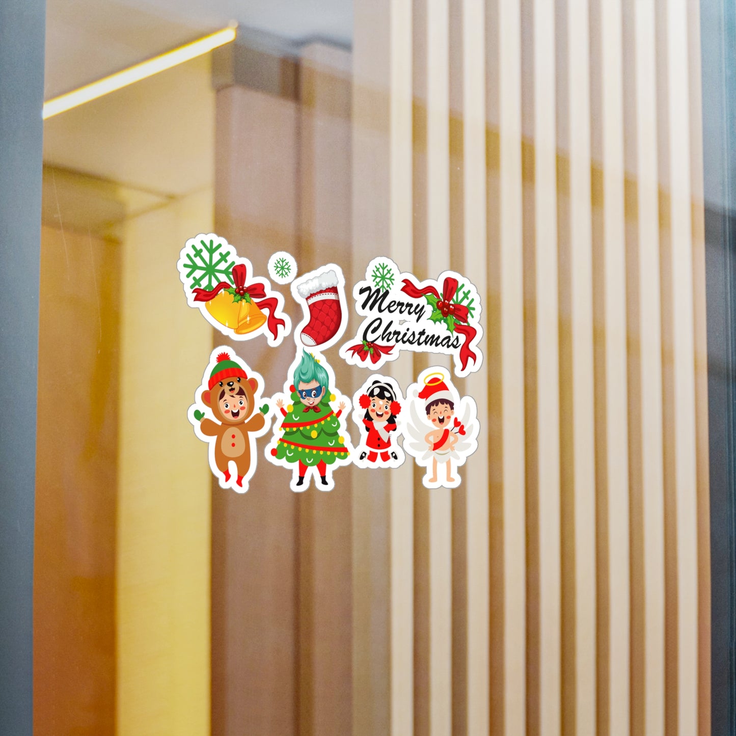 Christmas Kiss-Cut Vinyl Decals – Merry christmas from super kid - [[{"value":"Wonderwear Kid"}]]