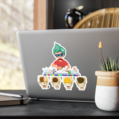 Halloween Kiss-Cut Vinyl Decals – Little kiddo teaching to wash dishes - [[{"value":"Wonderwear Kid"}]]