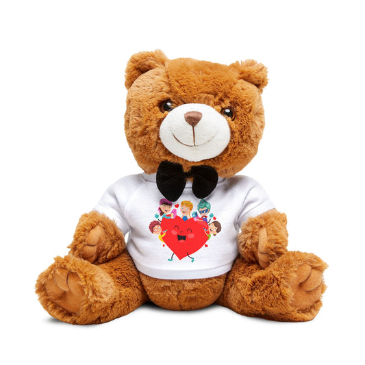 Teddy Bear with T-Shirt - Valentines -  Super kiddo with friends - [[{"value":"Wonderwear Kid"}]]