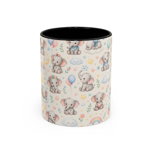 Accent Coffee Mug  (11/15 oz) - Baby Elephant Nursery