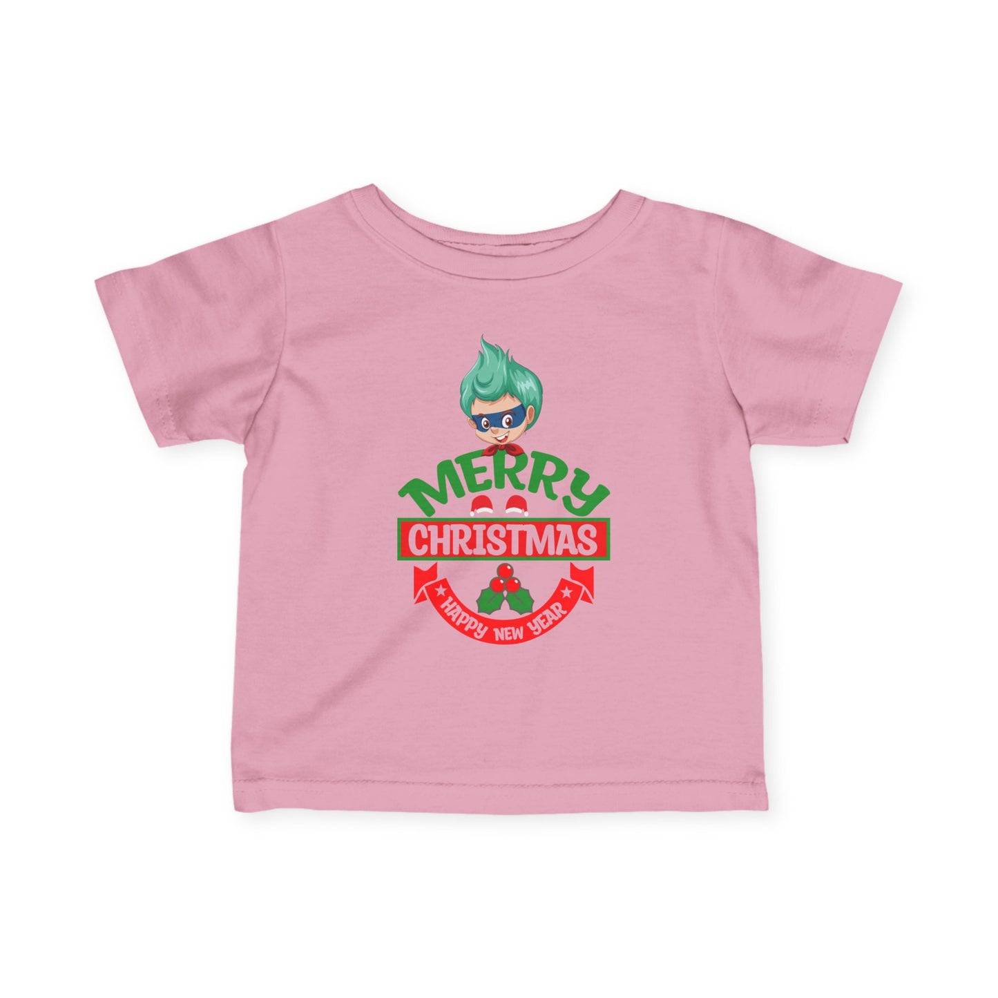 Infant Fine Jersey Tee - Merry chridtmas from super kiddo - [[{"value":"Wonderwear Kid"}]]