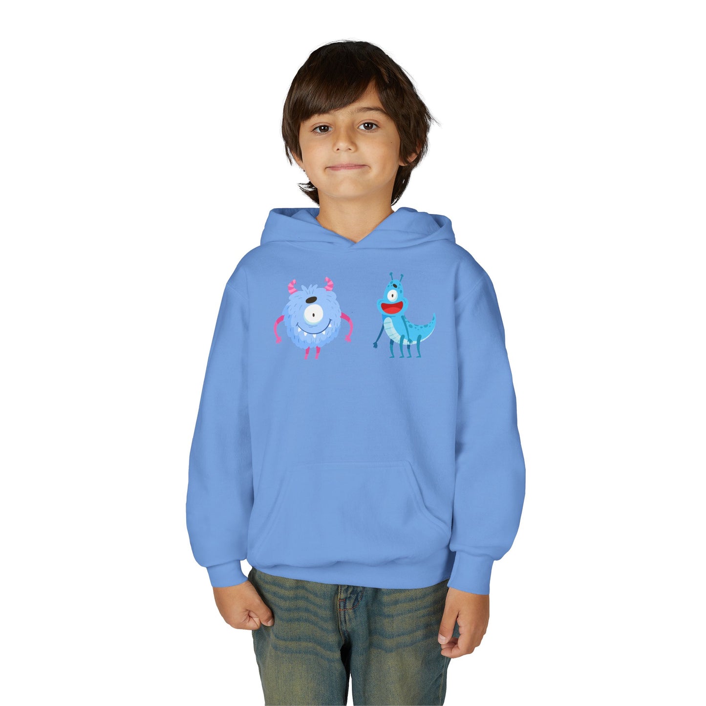 Youth Heavy Blend Hooded Sweatshirt -  One eyed monster