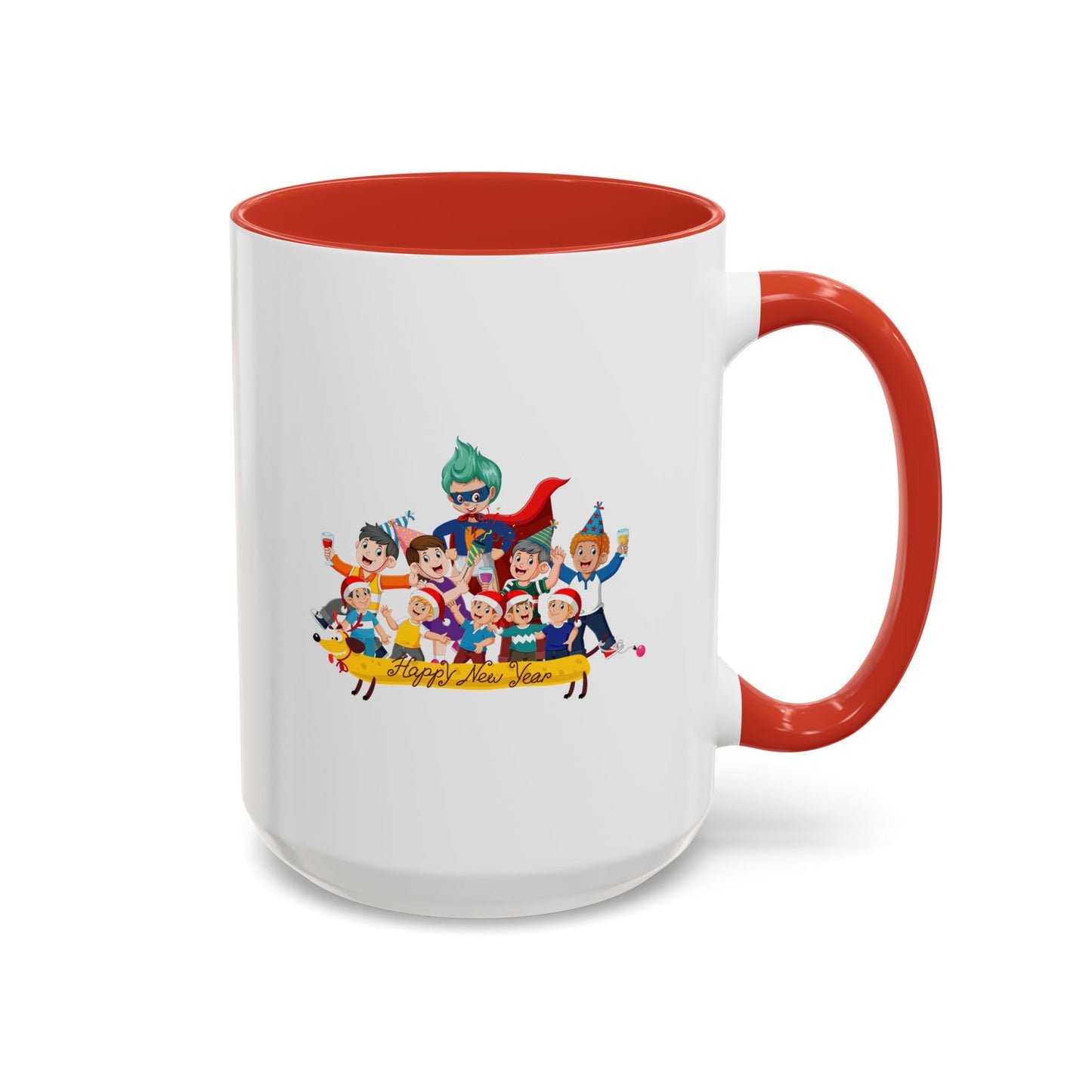 Accent Coffee Mug - Happy new year with friends