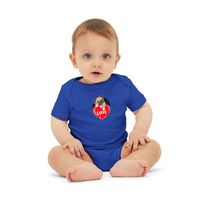Infant Jersey One Piece - Valentines - Cute Pug - [[{"value":"Wonderwear Kid"}]]