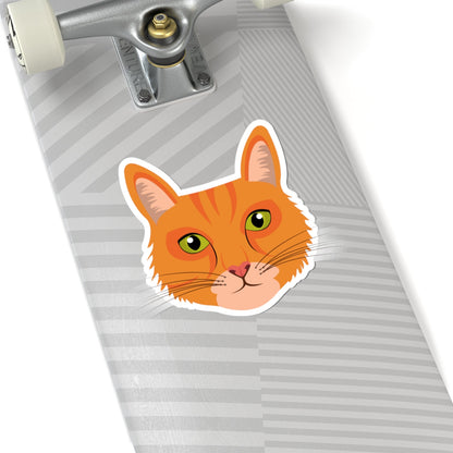 Kiss-Cut Stickers - Ginger Cat Face Printify