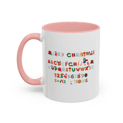 Accent Coffee Mug - Christmas alphabet - [[{"value":"Wonderwear Kid"}]]