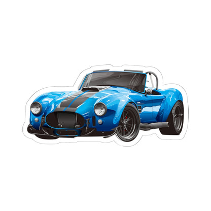 Kiss-Cut Stickers - Classic Blue Muscle Car Printify
