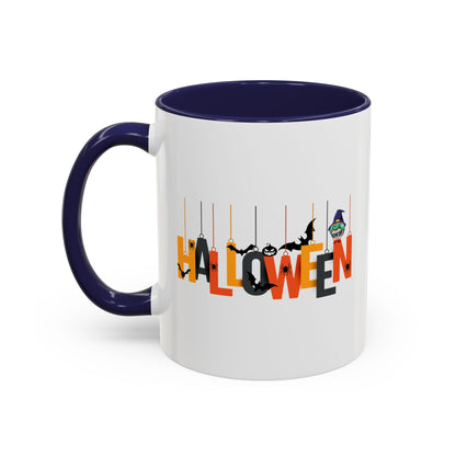Accent Coffee Mug - Holloween hanging letters Printify