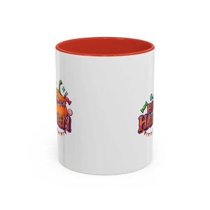 Accent Coffee Mug - Happy halloween banner Printify