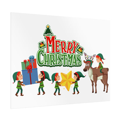 Rolled Posters - Merry christmas and reindeer - [[{"value":"Wonderwear Kid"}]]