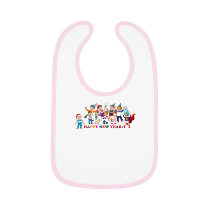 Baby Bib - Happy new year from super kiddo - [[{"value":"Wonderwear Kid"}]]