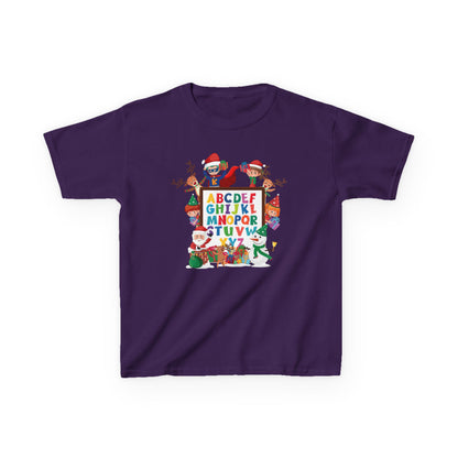Kids Heavy Cotton™ Tee - Christmas alphabet with super kiddo - [[{"value":"Wonderwear Kid"}]]