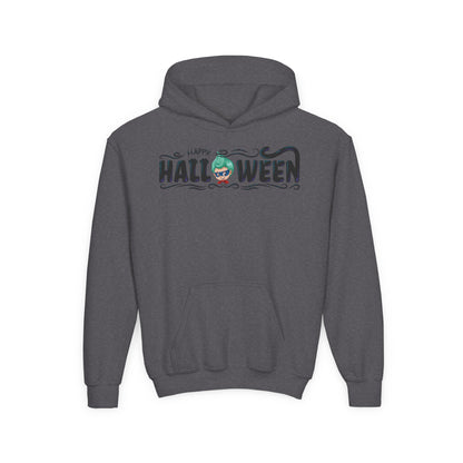Youth Heavy Blend Hooded Sweatshirt - Happy halloween by super kiddo Printify