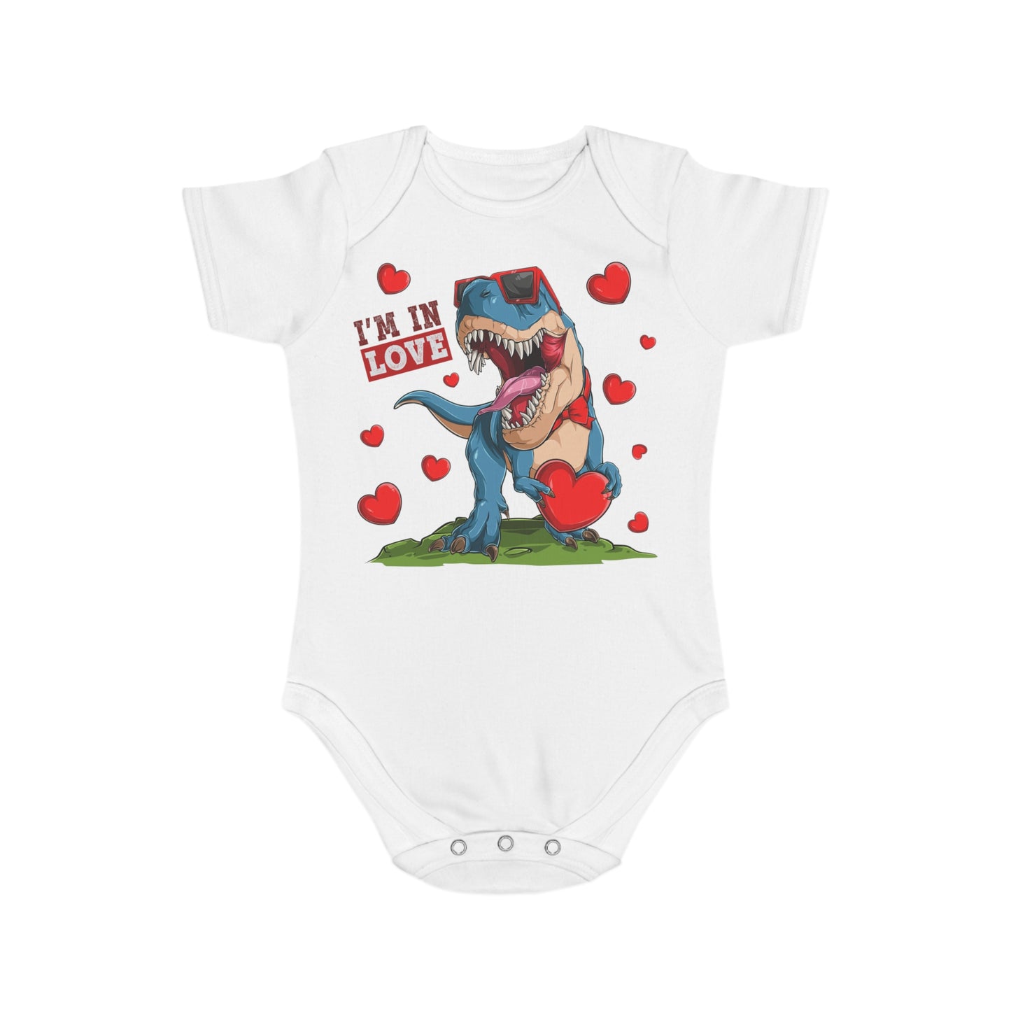 Infant Fine Jersey Bodysuit - Valentines -  Dinosaur - [[{"value":"Wonderwear Kid"}]]