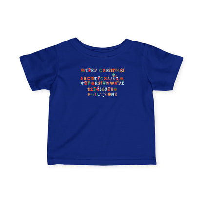 Infant Fine Jersey Tee - Christmas alphabet - [[{"value":"Wonderwear Kid"}]]