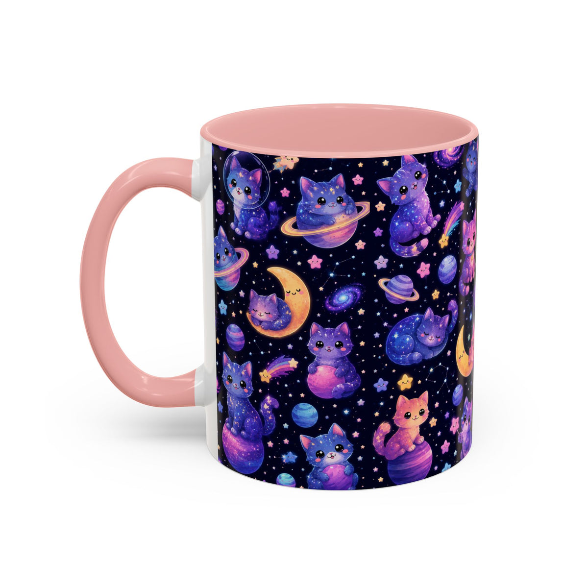 Accent Coffee Mug (11/15 oz) - Galaxy cats