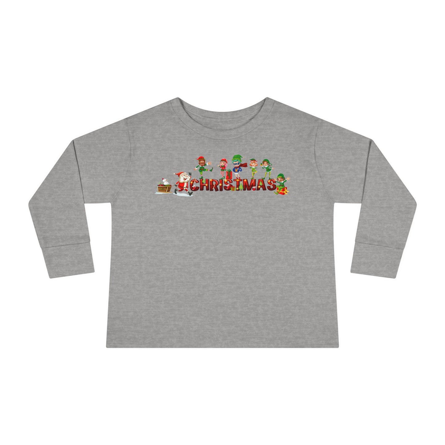 Toddler Long Sleeve Tee - Christmas with santa claus and friends - [[{"value":"Wonderwear Kid"}]]