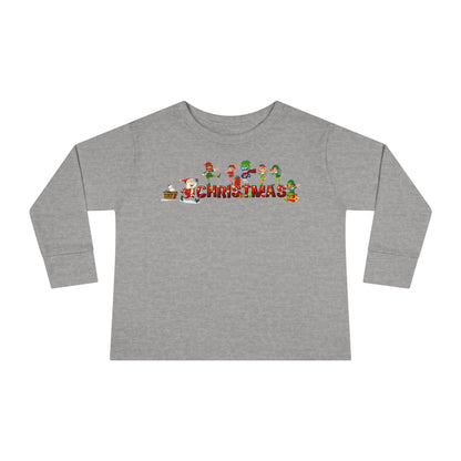 Toddler Long Sleeve Tee - Christmas with santa claus and friends - [[{"value":"Wonderwear Kid"}]]