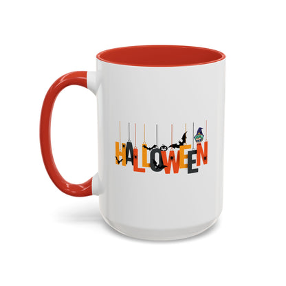 Accent Coffee Mug - Holloween hanging letters Printify