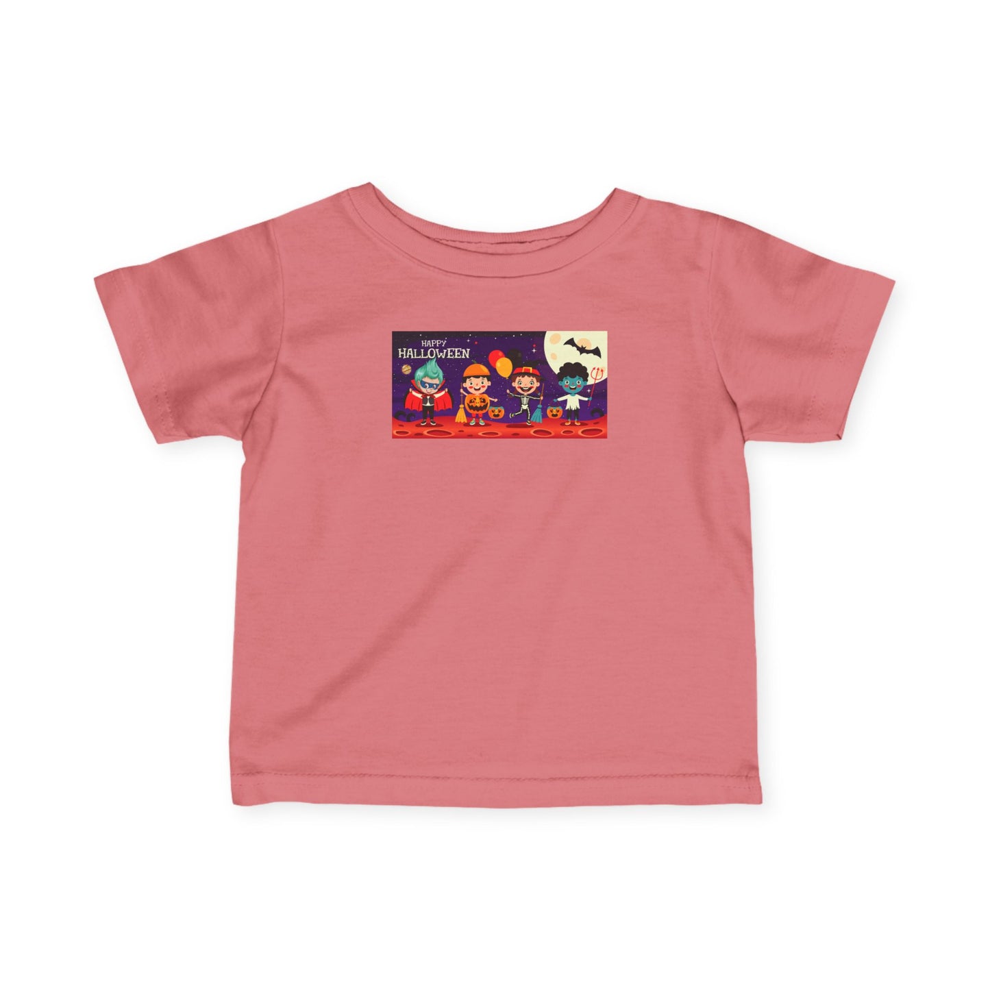 Infant Fine Jersey Tee - Super kiddo with friends on holloween