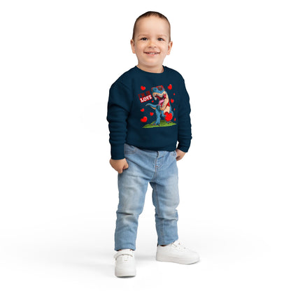 Toddler Sweatshirt -Dinosaur and heart design for valentines - [[{"value":"Wonderwear Kid"}]]