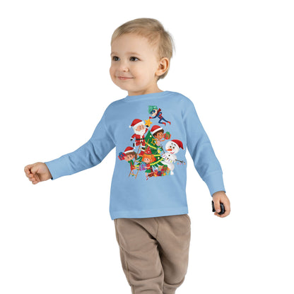 Toddler Long Sleeve Tee - Super kiddo making christmas tree - [[{"value":"Wonderwear Kid"}]]