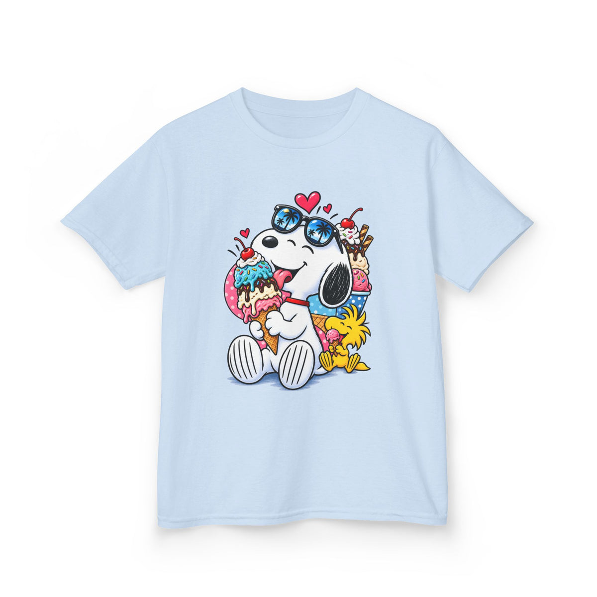Kids Heavy Cotton™ Tee - Snoopy and Woodstock’s Ice Cream Day