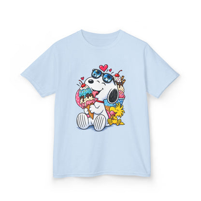 Kids Heavy Cotton™ Tee - Snoopy and Woodstock’s Ice Cream Day
