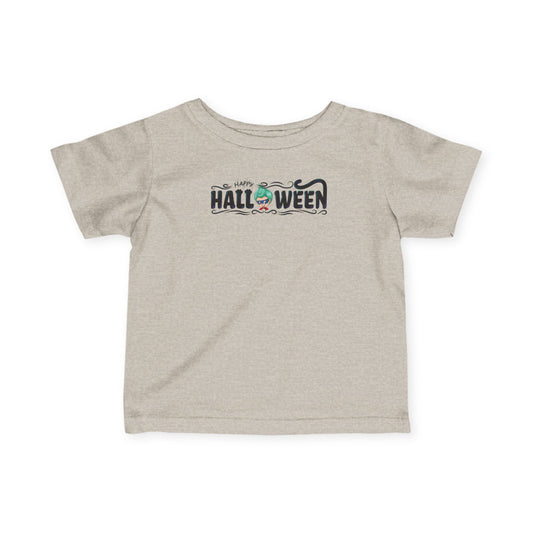 Infant Fine Jersey Tee - Happy halloween by super kiddo Printify