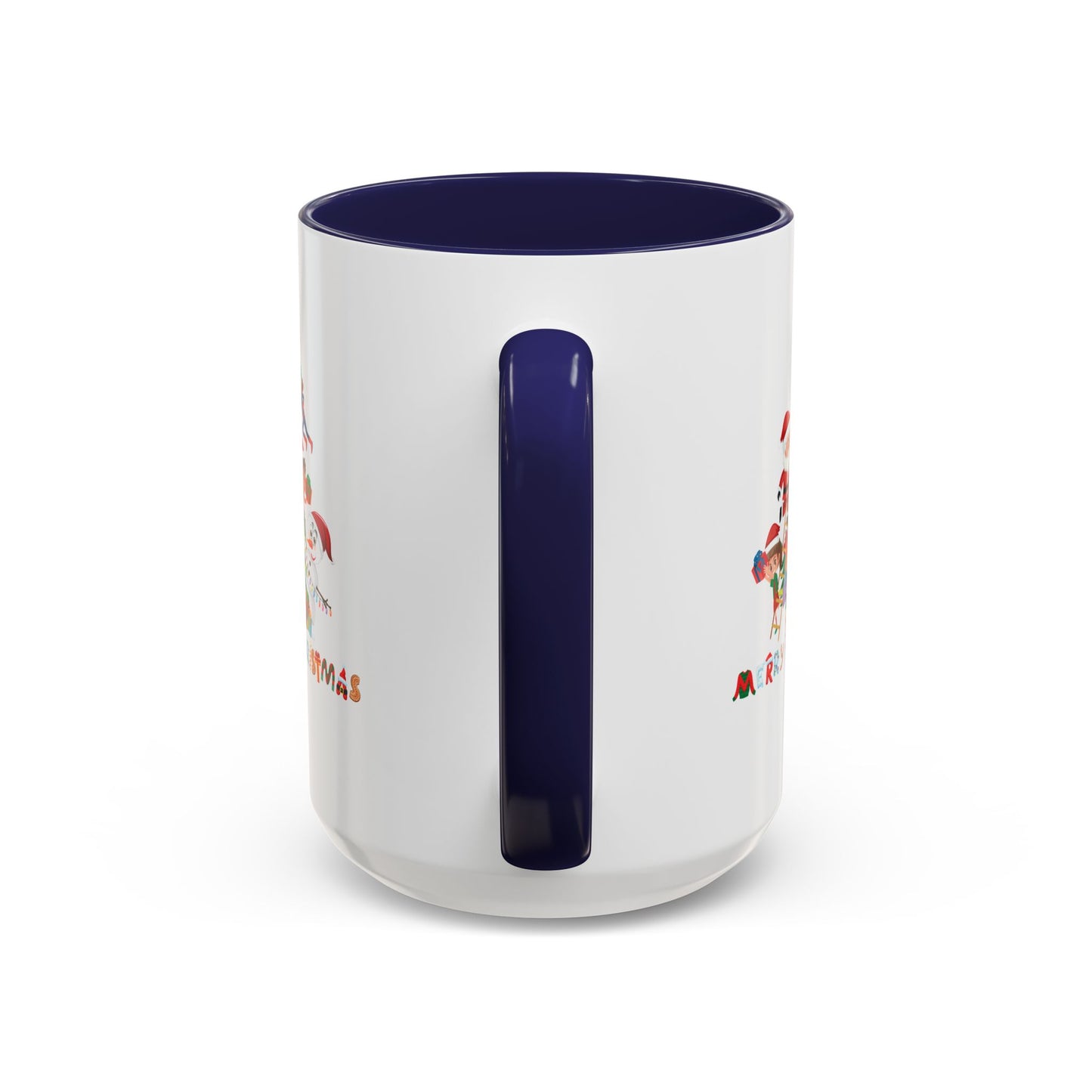 Accent Coffee Mug - Super kiddo making christmas tree with text