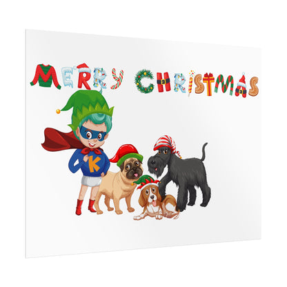 Rolled Posters - Super kiddo woith pet friends - [[{"value":"Wonderwear Kid"}]]