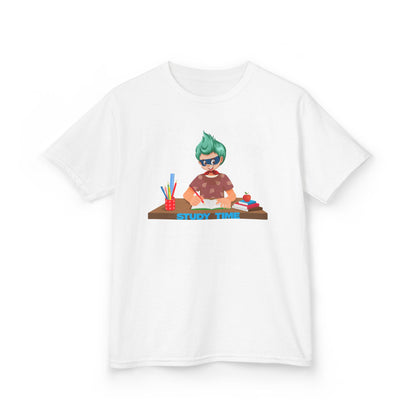Kids Heavy Cotton™ Tee - Super kiddo studying - [[{"value":"Wonderwear Kid"}]]