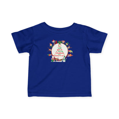 Infant Fine Jersey Tee - We wish you a merry christmas - [[{"value":"Wonderwear Kid"}]]