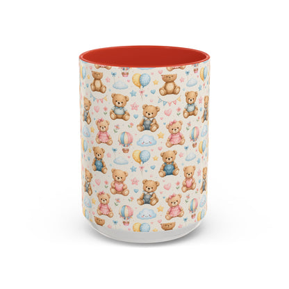 Accent Coffee Mug  (11/15 oz) - Pastel Teddy Bear Nursery