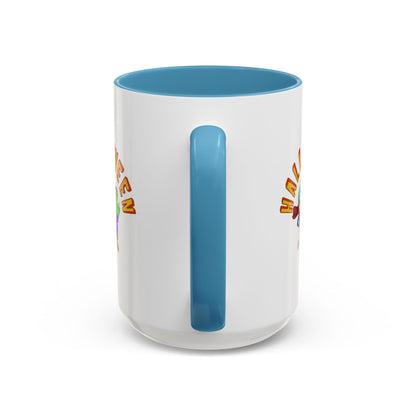 Accent Coffee Mug - Holloween with super kiddo Printify