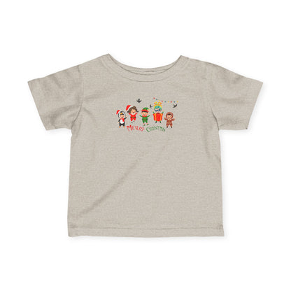 Infant Fine Jersey Tee - Merry christmas by super kiddo and friends - [[{"value":"Wonderwear Kid"}]]