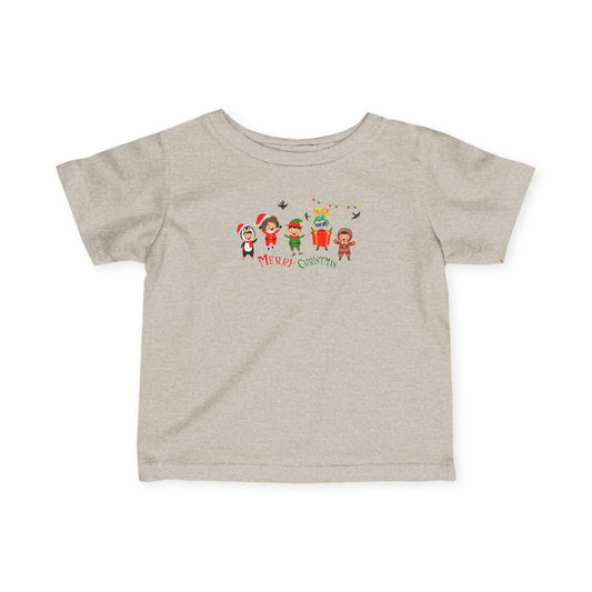 Infant Fine Jersey Tee - Merry christmas by super kiddo and friends - [[{"value":"Wonderwear Kid"}]]