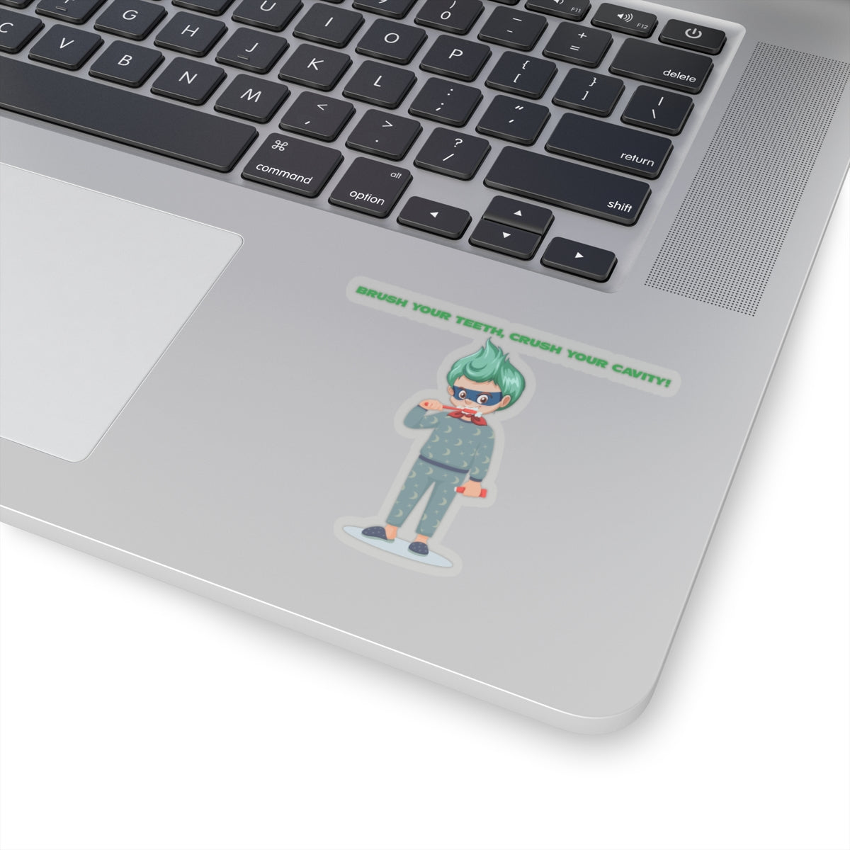 Kiss-Cut Stickers - Super kiddo brushing teeth - [[{"value":"Wonderwear Kid"}]]