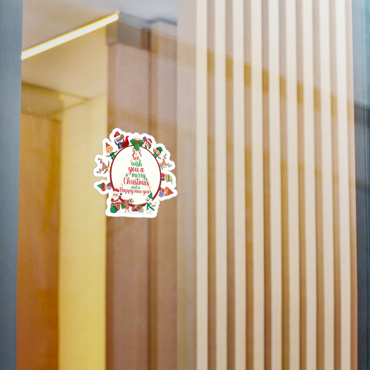 Christmas Kiss-Cut Vinyl Decals – We wish you a merry christmas - [[{"value":"Wonderwear Kid"}]]