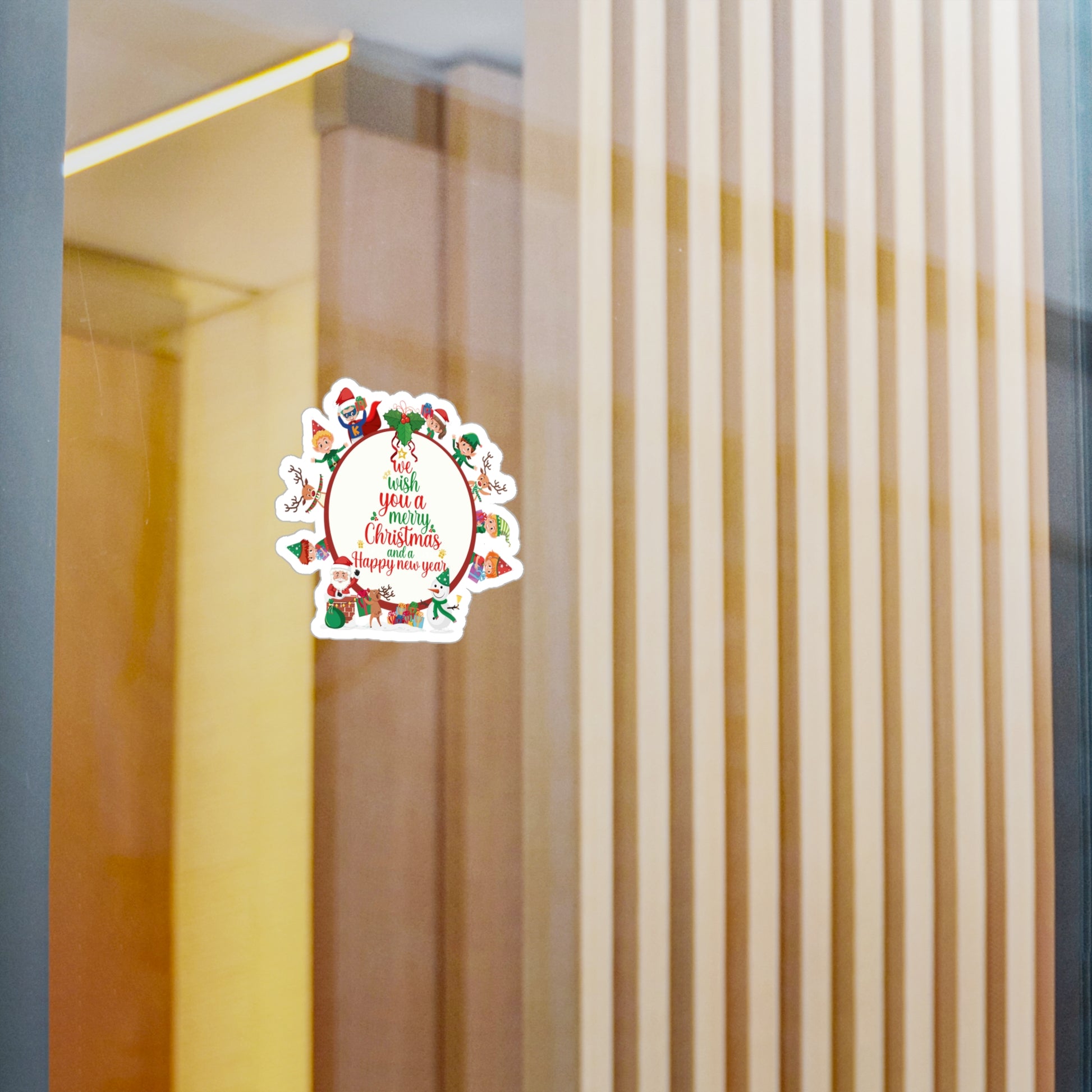 Christmas Kiss-Cut Vinyl Decals – We wish you a merry christmas - [[{"value":"Wonderwear Kid"}]]