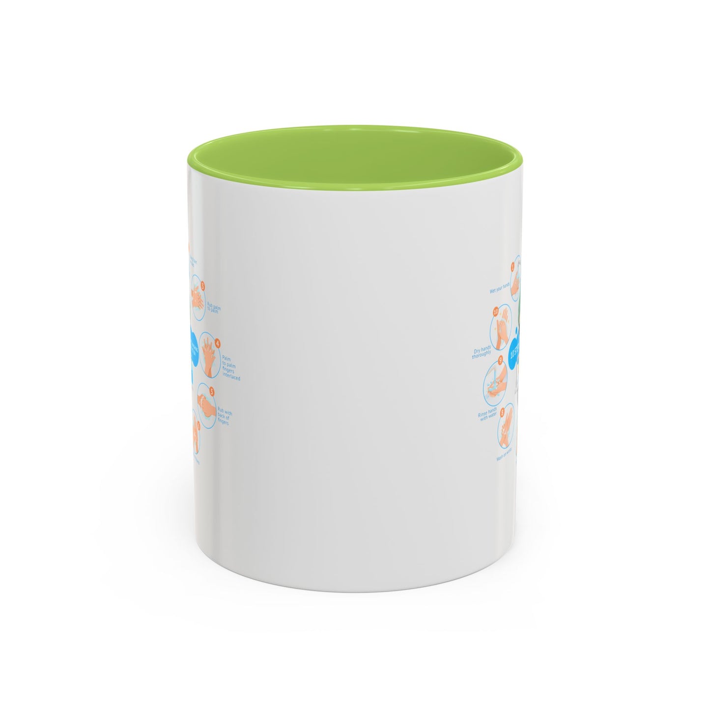 Accent Coffee Mug - Super kiddo hand washing steps