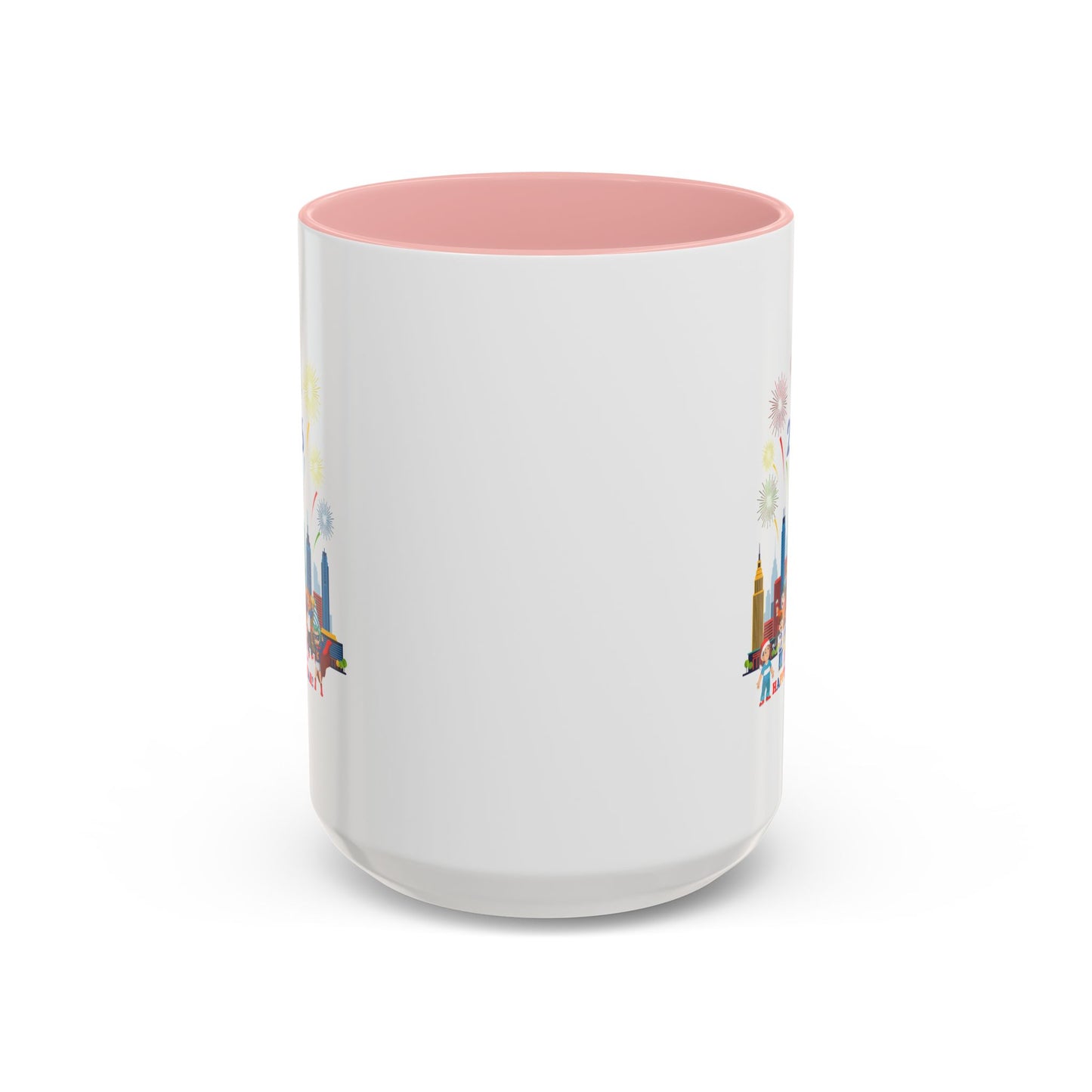 Accent Coffee Mug - Happy new year with fireworks