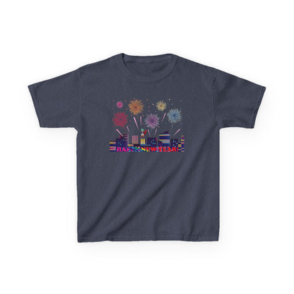 Kids Heavy Cotton™ Tee - Super kiddo with fireworks with text - [[{"value":"Wonderwear Kid"}]]