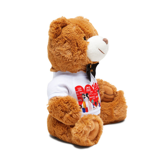 Teddy Bear with T-Shirt - Valentines - Super kiddo and friends message - [[{"value":"Wonderwear Kid"}]]