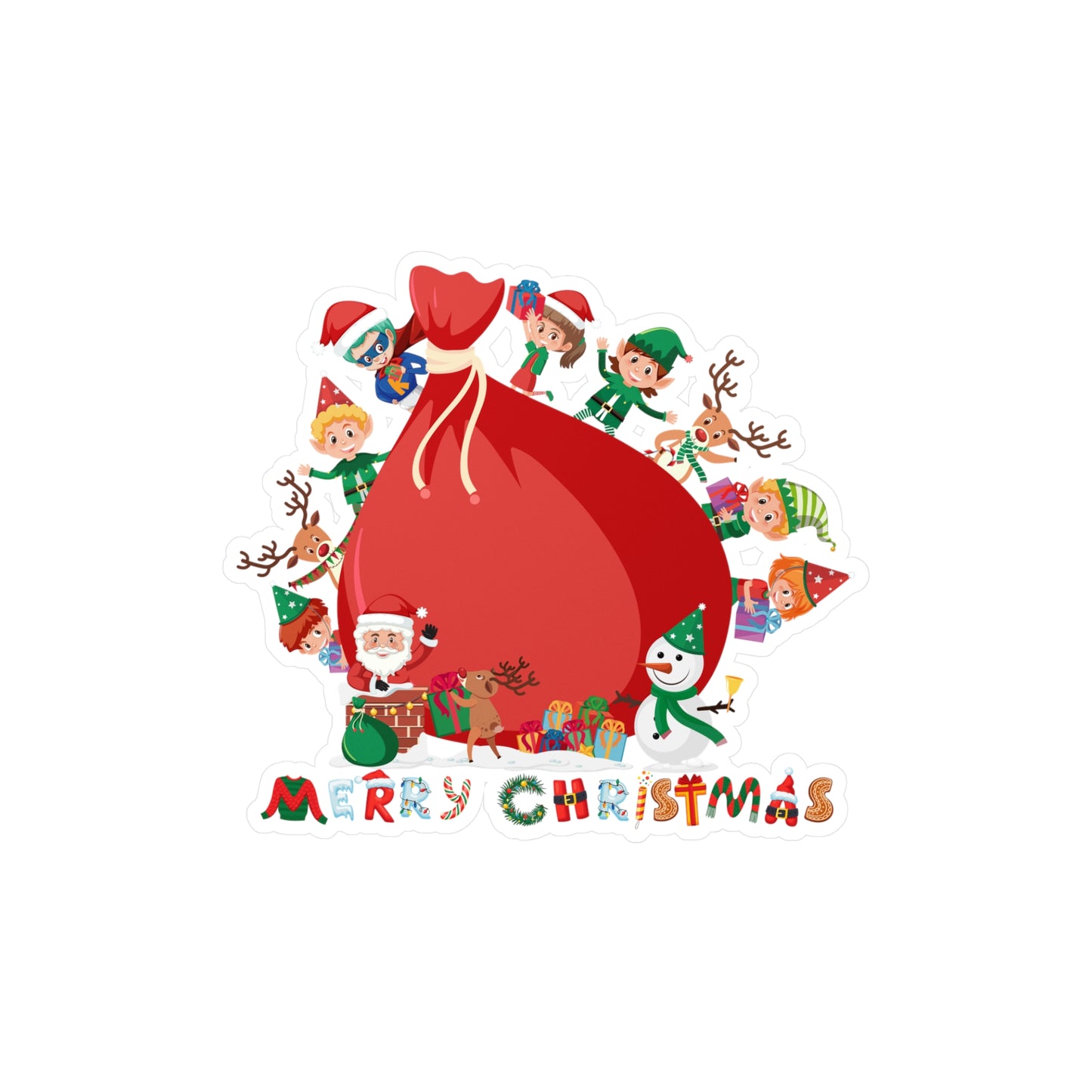 Christmas Kiss-Cut Vinyl Decals – Super kiddo and big christmas gift - [[{"value":"Wonderwear Kid"}]]