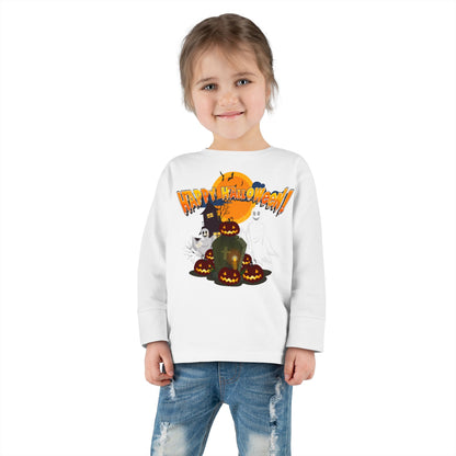 Toddler Long Sleeve Tee - Happy holloween - cemetery - [[{"value":"Wonderwear Kid"}]]