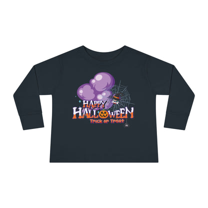 Toddler Long Sleeve Tee - Happy holloween - spider kiddo - [[{"value":"Wonderwear Kid"}]]