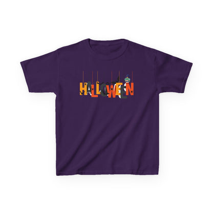 Kids Heavy Cotton™ Tee - Holloween hanging letters Printify