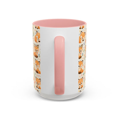 Accent Coffee Mug  (11/15 oz) - Baby foxes