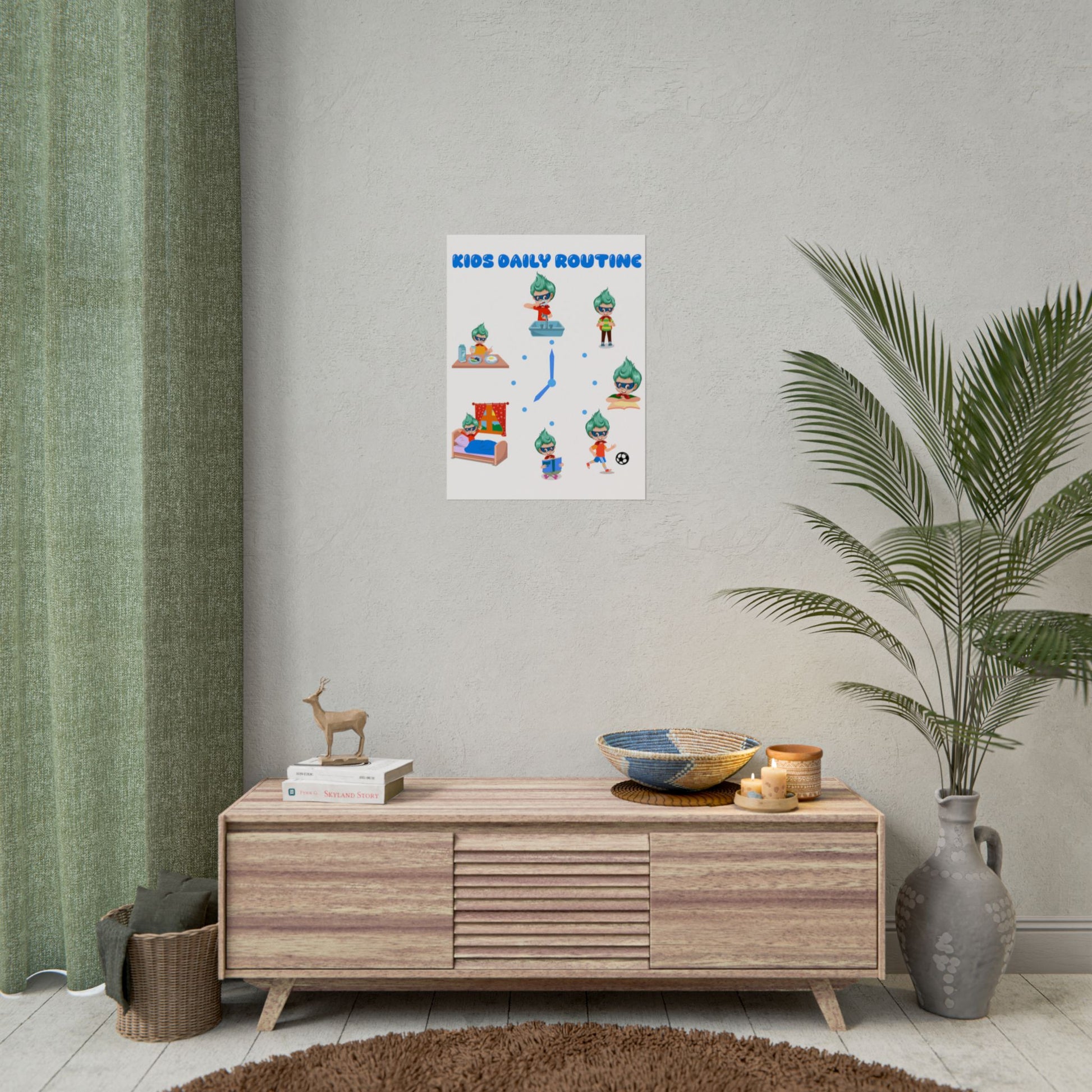 Rolled Posters - Super kiddo daily routine - [[{"value":"Wonderwear Kid"}]]